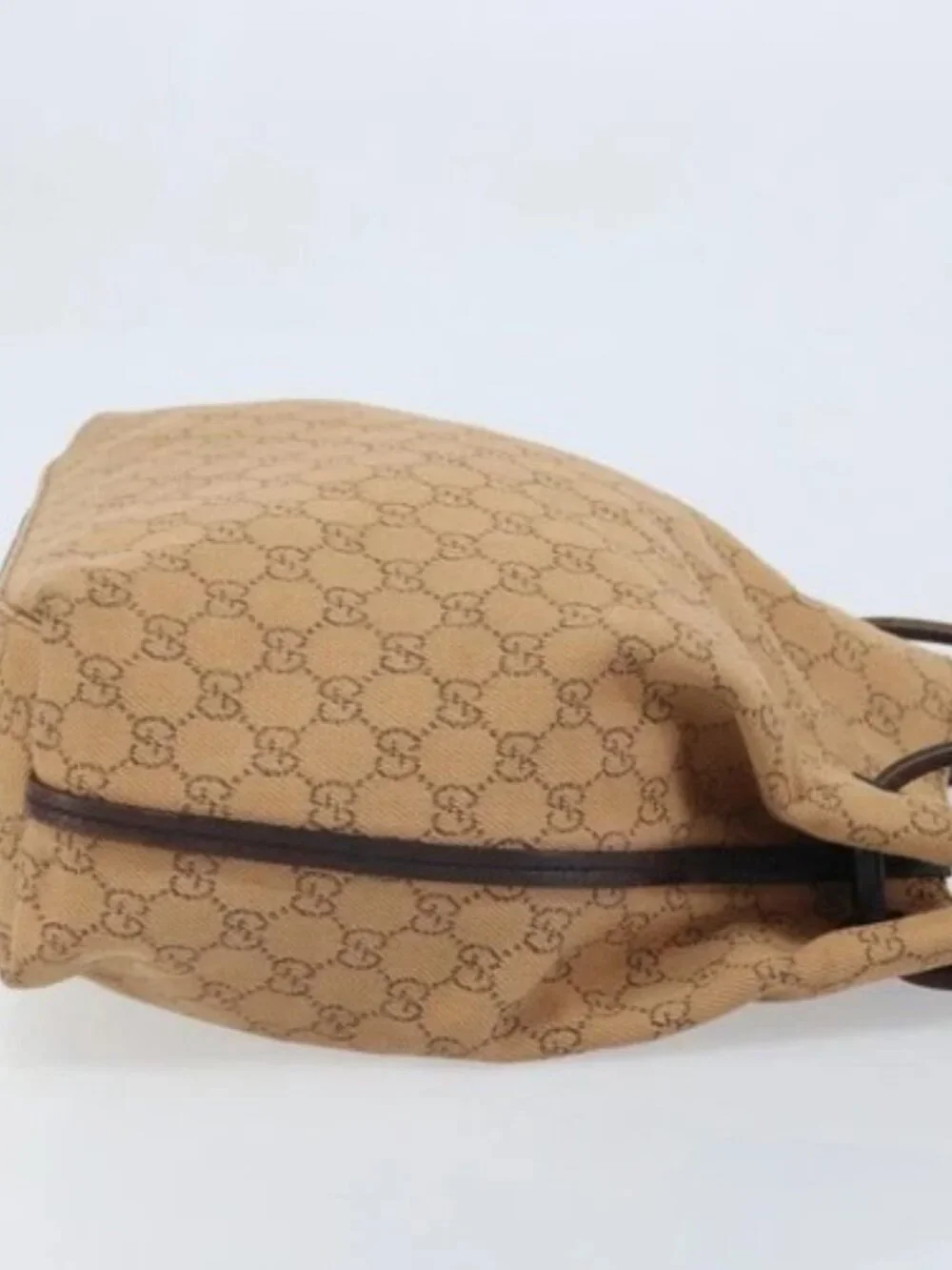 GUCCI GG Canvas Shoulder Bag Brown 101341 Auth mr2214